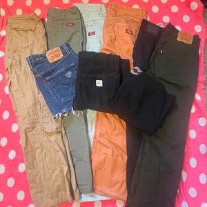 huge pants bundle-9 pairs dickies, levi’s, john galt, etc